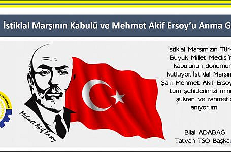 İstiklal Marşının Kabulü ve Mehmet Akif Ersoy’u Anma Günü mesajı